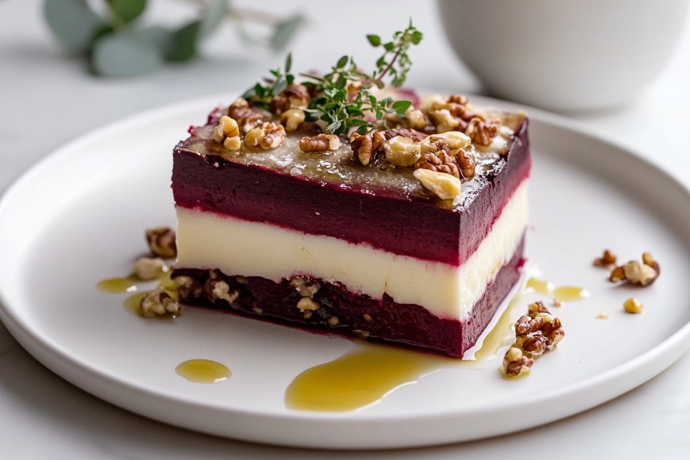 Colorful Beetroot and Goat’s Cheese Terrine for Effortless Elegance Recipe