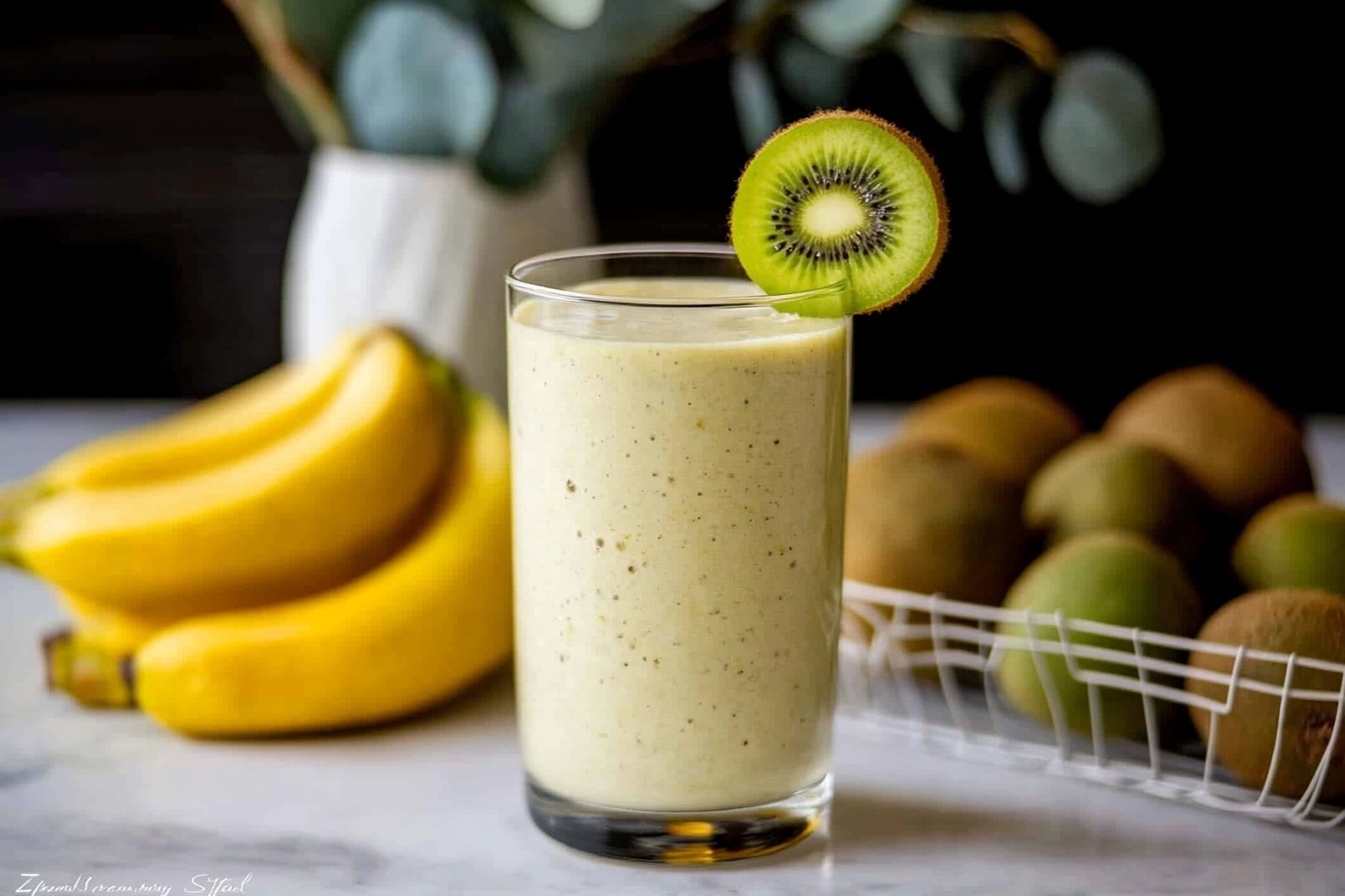 Refreshing Pear Kiwi Banana Smoothie Recipe