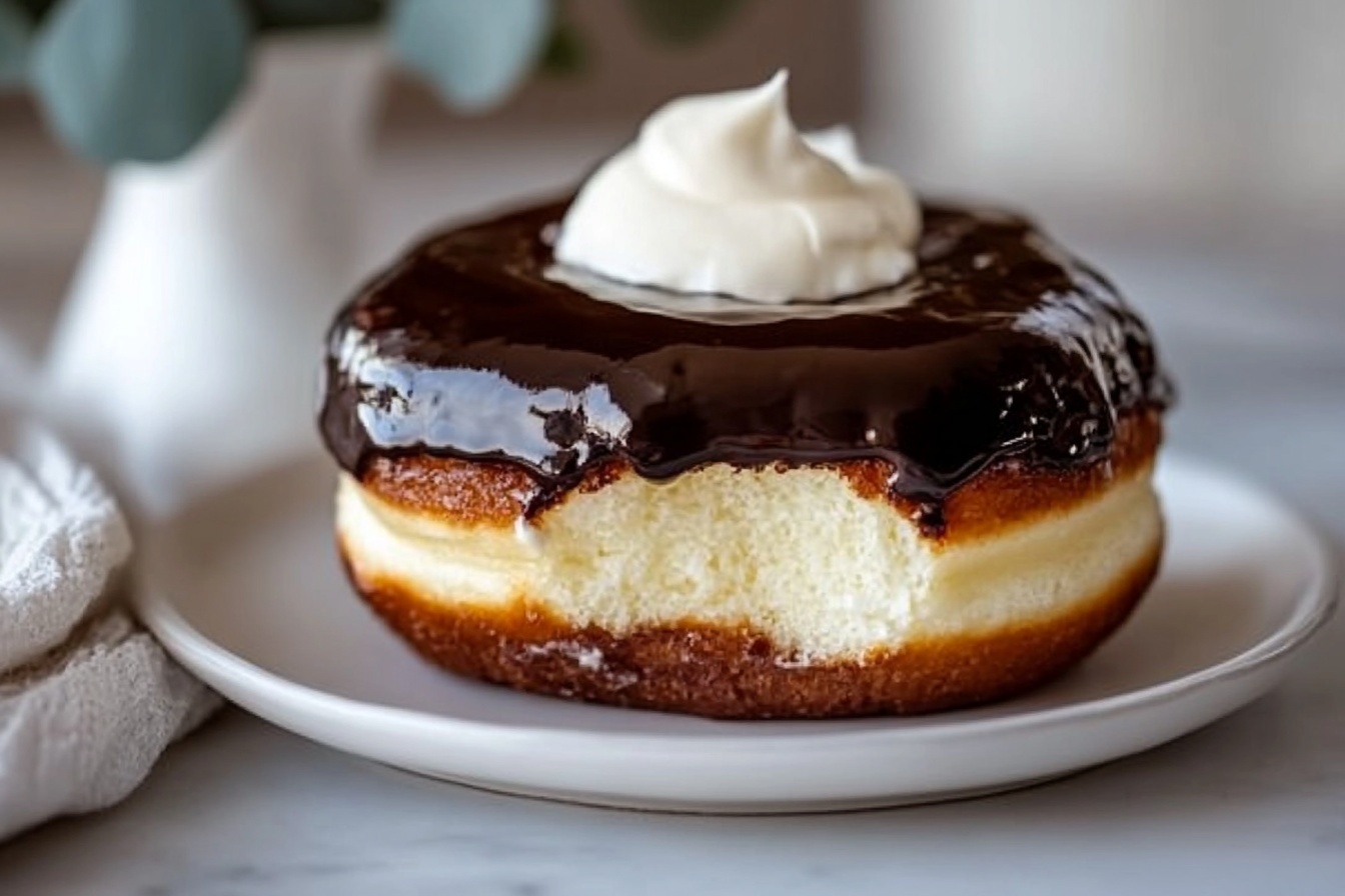 Deconstructed Boston Cream Donuts with Chocolate Ganache and Vanilla Cream Recipe - Recipe Image