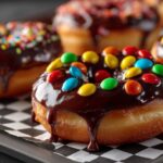 Chocolate Slim Shady Donuts: Bakery-Style Chocolate Glazed Donuts with Colorful Candy Topping Recipe