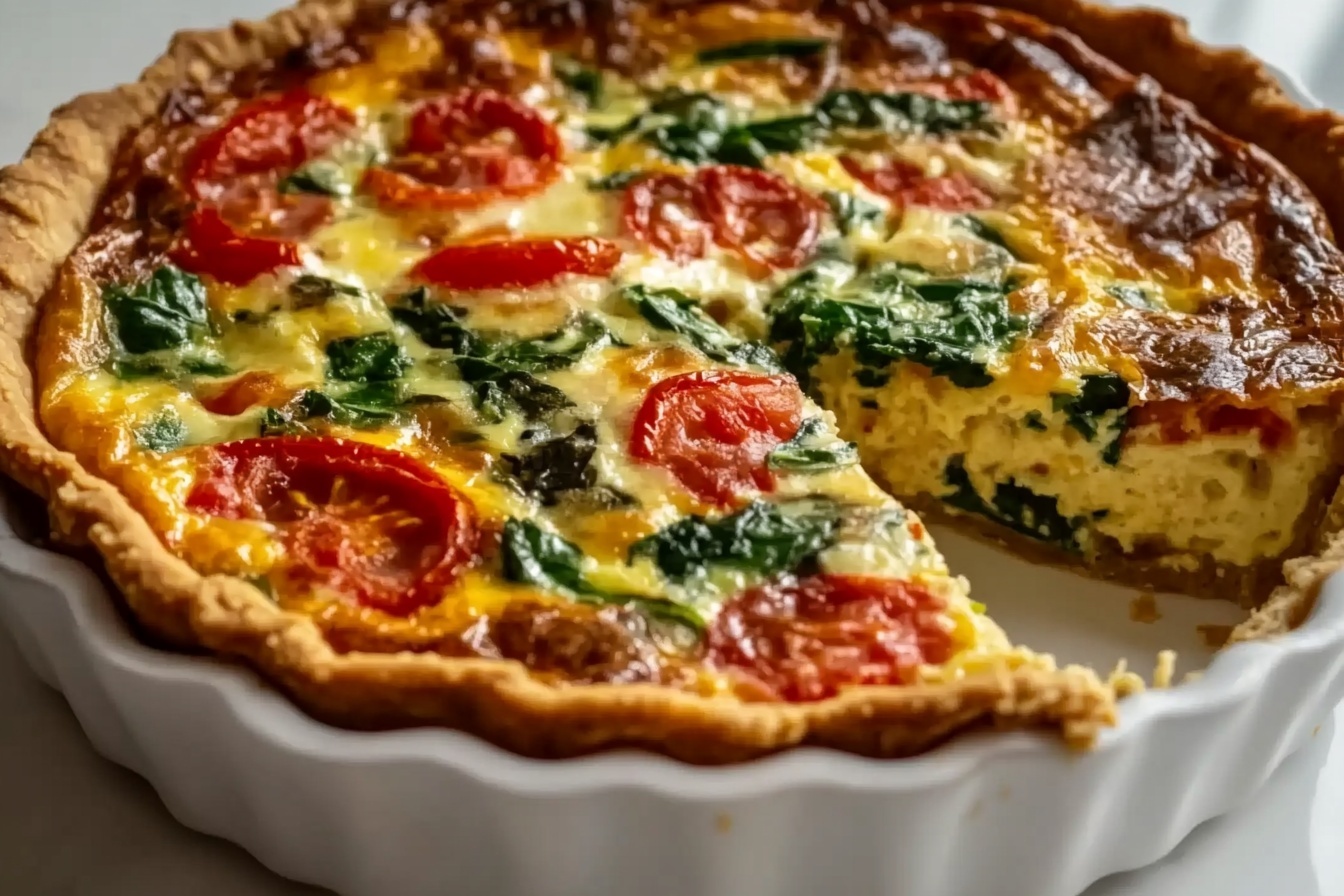 Cottage Cheese Crustless Quiche Recipe