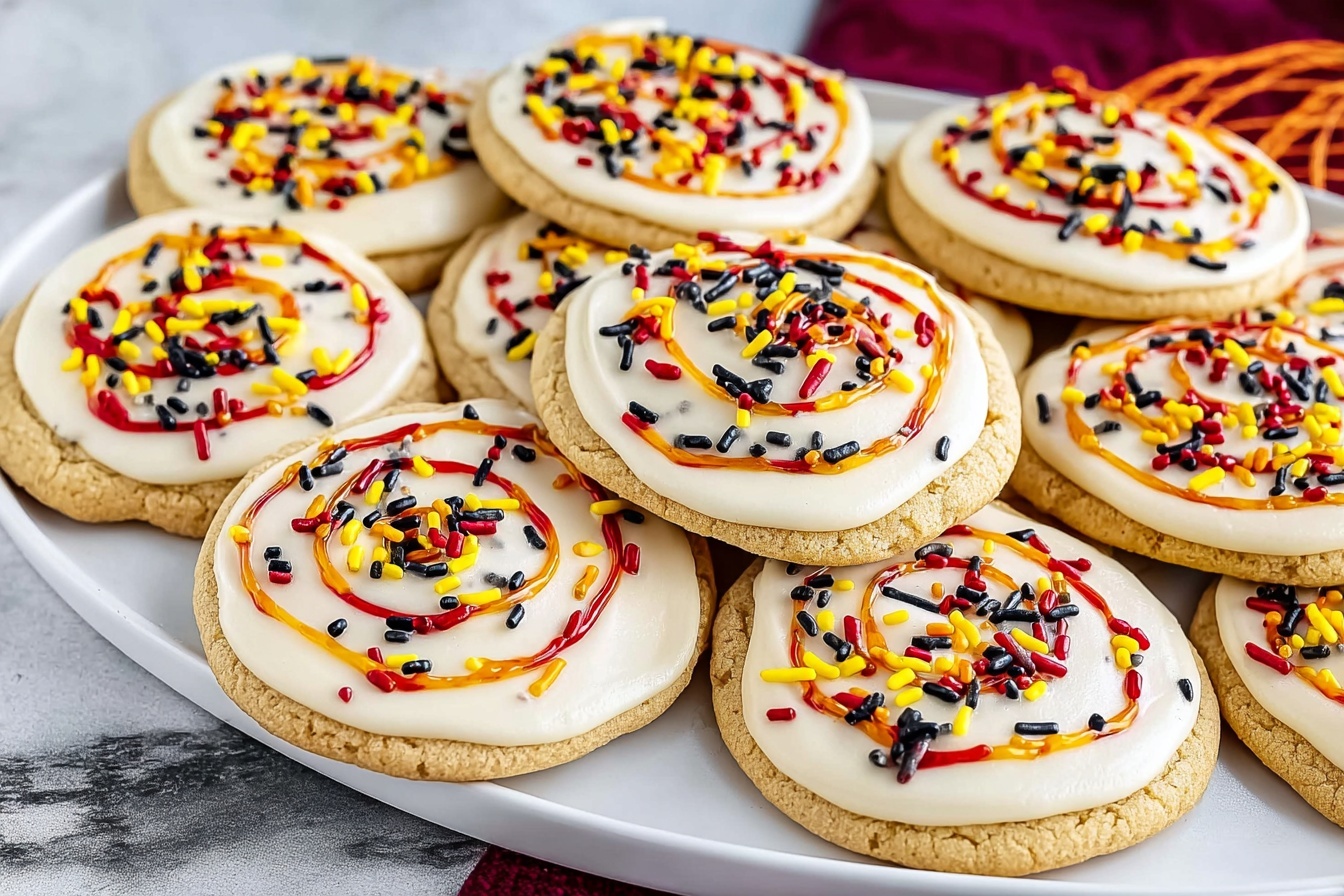 Butterbeer Cookies with Butterscotch Frosting and Harry Potter-Inspired Sprinkles Recipe