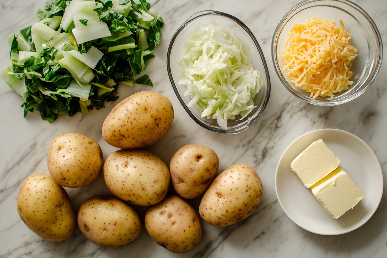Single plated portion of creamy potato and leek casserole served on a white plate, showcasing a golden, crispy cheese crust on top with sprigs of fresh thyme as garnish, angled close-up view revealing tender, layered slices of potato and soft cooked leeks beneath the bubbling cheese topping, placed on a white marble surface, styled to emphasize the rich interior textures and inviting warmth of the dish, natural soft directional daylight creating a luxurious and indulgent atmosphere, ready to be enjoyed in a cozy kitchen setting. REALISTIC STYLE IMAGE| TAGS: High-end food photography, clean composition, dramatic lighting, luxurious, elegant, mouth-watering, indulgent, gourmet | CAMERA: Nikon Z7 | FOCAL LENGTH: 50mm | SHOT TYPE: Close-up | COMPOSITION: 3/4 angle | LIGHTING: Soft directional light | PRODUCTION: Food Stylist | TIME: Daytime I LOCATION TYPE: Kitchen near windows --stylize 150 --ar 3:2