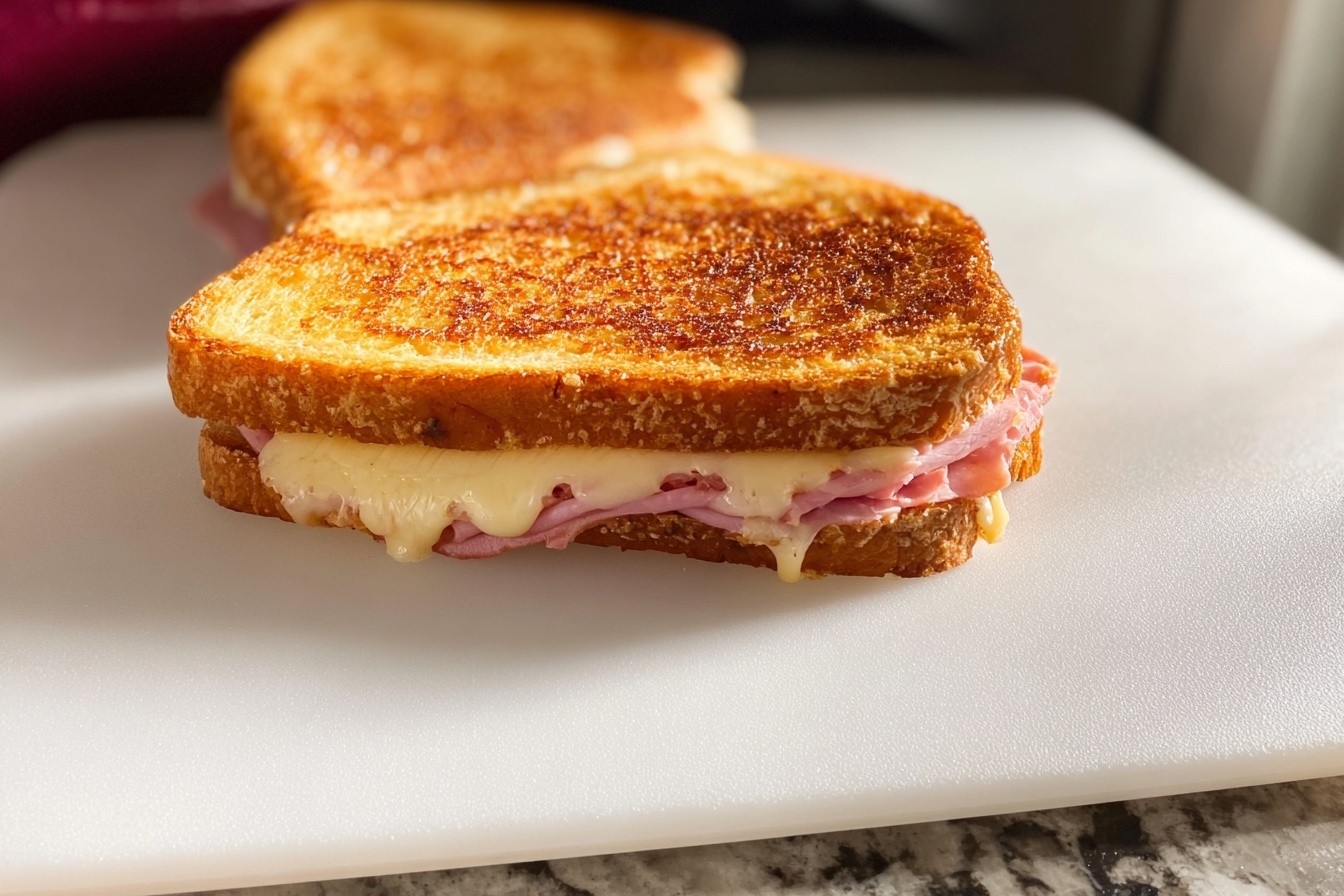 A large white ceramic serving tray filled with multiple classic grilled cheese sandwiches arranged neatly, toasted to a golden brown with perfectly melted cheddar cheese oozing slightly between the slices, accompanied by piles of thick, crispy potato chips placed around the sandwiches for a balanced and inviting presentation. The entire scene is set on a white marble kitchen countertop, captured at a 3/4 angle with natural soft directional daylight illuminating the textures and colors, emphasizing the warm, comforting appeal of this nostalgic meal. REALISTIC STYLE IMAGE| TAGS: High-end food photography, clean composition, dramatic lighting, luxurious, elegant, mouth-watering, indulgent, gourmet | CAMERA: Nikon Z7 | FOCAL LENGTH: 50mm | SHOT TYPE: Close-up | COMPOSITION: 3/4 angle | LIGHTING: Soft directional light | PRODUCTION: Food Stylist | TIME: Daytime I LOCATION TYPE: Kitchen near windows --stylize 150 --ar 3:2