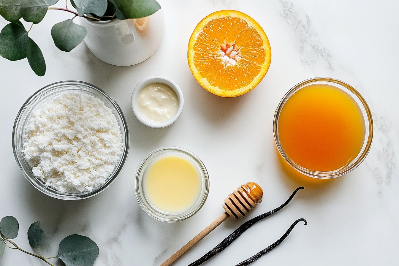 Two large white glass tumblers filled to the brim with an orange whiskey sour cocktail, topped generously with clear ice cubes and garnished with full orange wheel slices on the rims, arranged side-by-side on a pristine white marble countertop. The drinks sparkle under soft, natural daylight streaming from a nearby window, showcasing the creamy texture and vibrant orange hues of the cocktail in a professional, high-end food and drink photography style. The composition is captured at a 3/4 angle, emphasizing the luxurious and refreshing appeal of the complete beverage presentation. REALISTIC STYLE IMAGE | TAGS: High-end food photography, clean composition, dramatic lighting, luxurious, elegant, mouth-watering, indulgent, gourmet | CAMERA: Nikon Z7 | FOCAL LENGTH: 50mm | SHOT TYPE: Close-up | COMPOSITION: 3/4 angle | LIGHTING: Soft directional light | PRODUCTION: Food Stylist | TIME: Daytime | LOCATION TYPE: Kitchen near windows --stylize 150 --ar 3:2