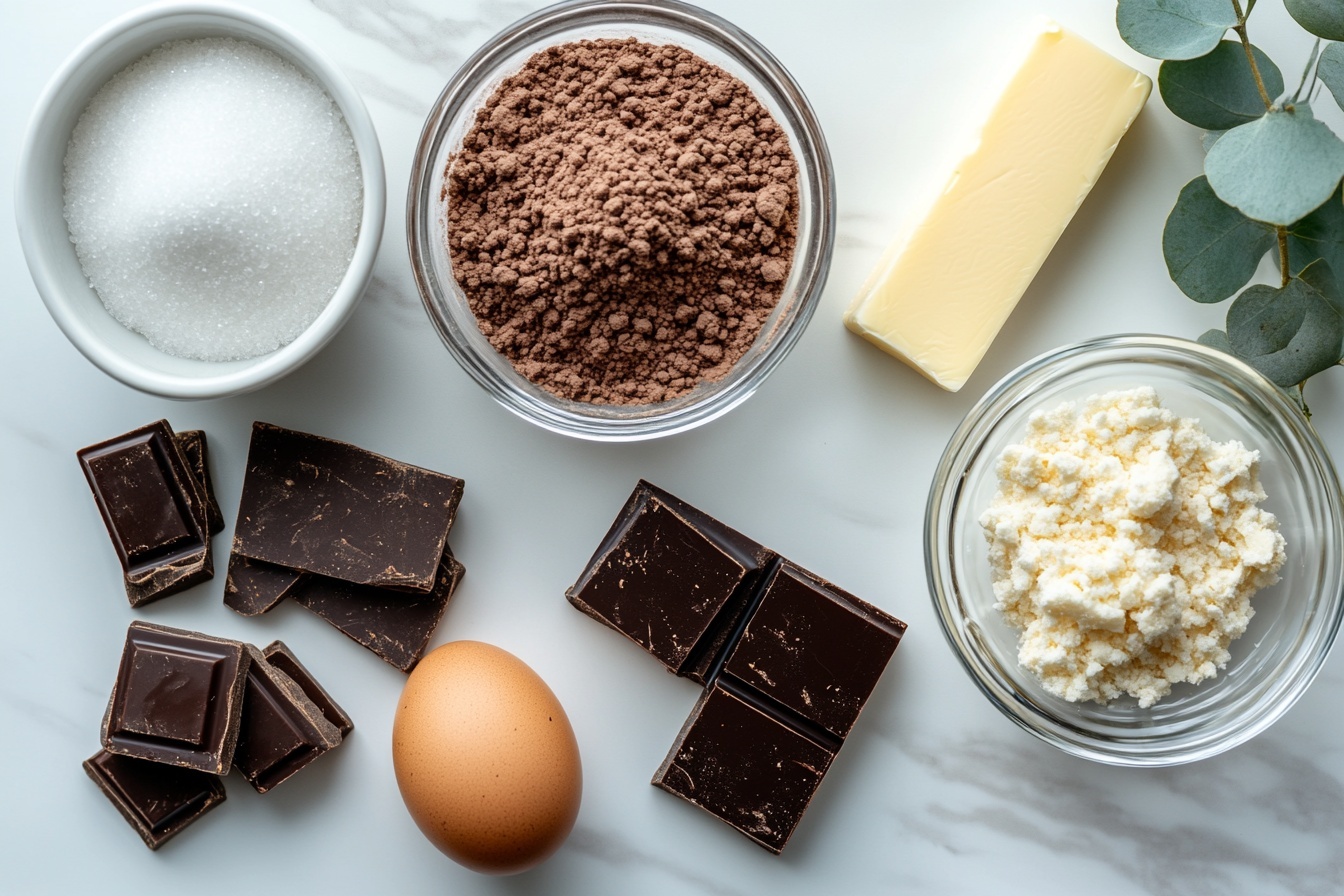 Single white dessert plate featuring one rich chocolate lava cake with a warm, molten center oozing slightly as it is sliced open, topped with a generous scoop of smooth vanilla ice cream drizzled with glossy dark chocolate sauce, accented by small chunks of chocolate scattered artfully around the base, close-up 3/4 angle revealing the dense, moist cake texture and creamy ice cream, placed on a white marble surface with soft natural light highlighting the indulgent dessert, styled elegantly as a refined single serving from a gourmet food blog. REALISTIC STYLE IMAGE| TAGS: High-end food photography, clean composition, dramatic lighting, luxurious, elegant, mouth-watering, indulgent, gourmet | CAMERA: Nikon Z7 | FOCAL LENGTH: 50mm | SHOT TYPE: Close-up | COMPOSITION: 3/4 angle | LIGHTING: Soft directional light | PRODUCTION: Food Stylist | TIME: Daytime I LOCATION TYPE: Kitchen near windows --stylize 150 --ar 3:2