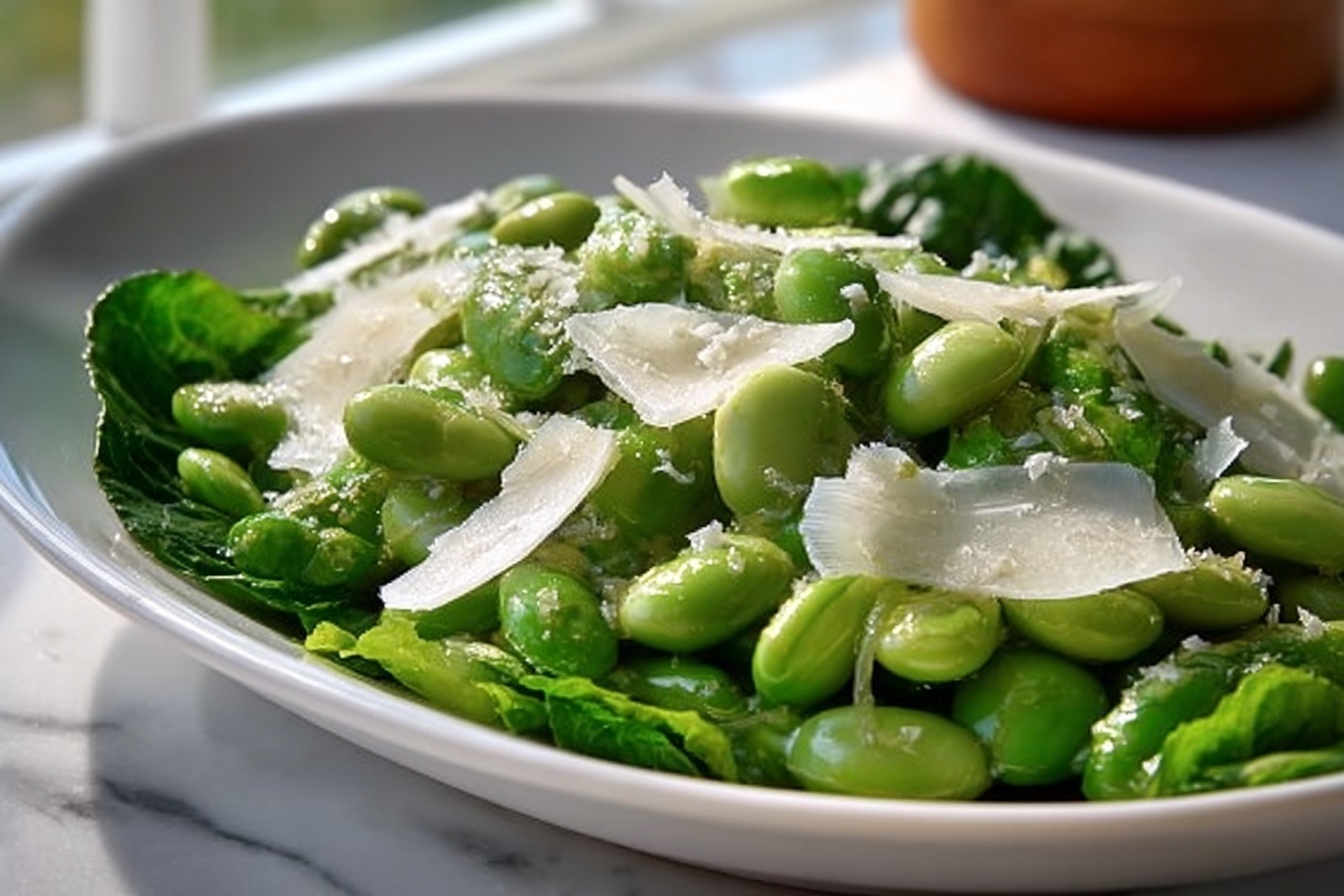 Fava Beans with Pecorino Cheese Recipe
