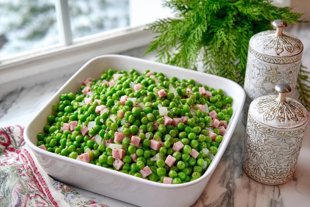 Spring Pease Home » Recipes » Appetizers » Spring Peas with Pancetta and Onions Recipe