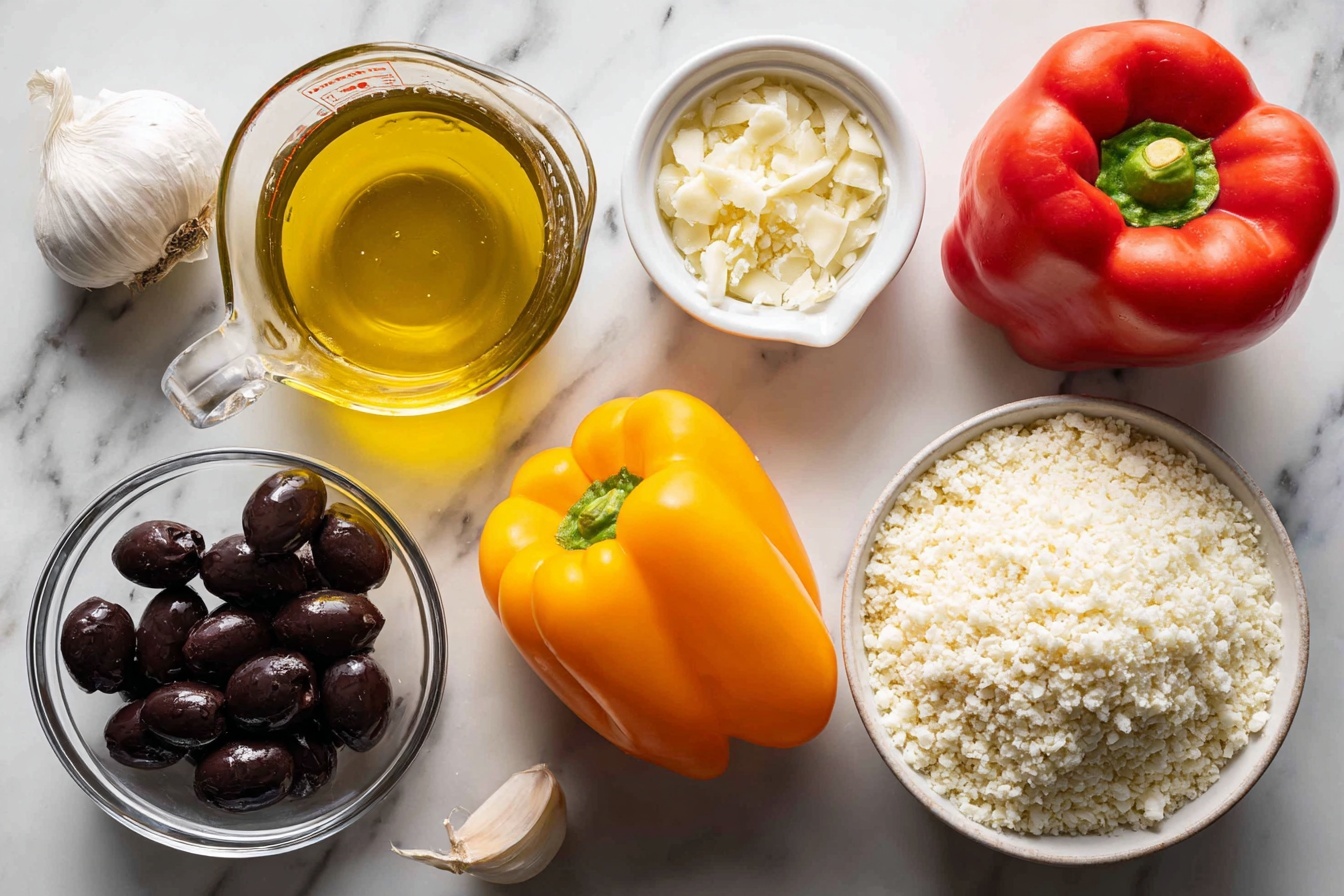 Single white rectangular baking dish with one plated portion of layered roasted red and yellow bell peppers topped with crumbled toasted breadcrumbs and melted white cheese, garnished with a fresh basil leaf, close-up 3/4 angled shot capturing the vibrant colors and textured topping, visible layers of peppers beneath the cheese, all served on a pristine white plate set on white marble, styled naturally with soft directional daylight highlighting the textures, evoking a gourmet and elegant feel, perfect individual serving from a food blog, REALISTIC STYLE IMAGE| TAGS: High-end food photography, clean composition, dramatic lighting, luxurious, elegant, mouth-watering, indulgent, gourmet | CAMERA: Nikon Z7 | FOCAL LENGTH: 50mm | SHOT TYPE: Close-up | COMPOSITION: 3/4 angle | LIGHTING: Soft directional light | PRODUCTION: Food Stylist | TIME: Daytime I LOCATION TYPE: Kitchen near windows --stylize 150 --ar 3:2