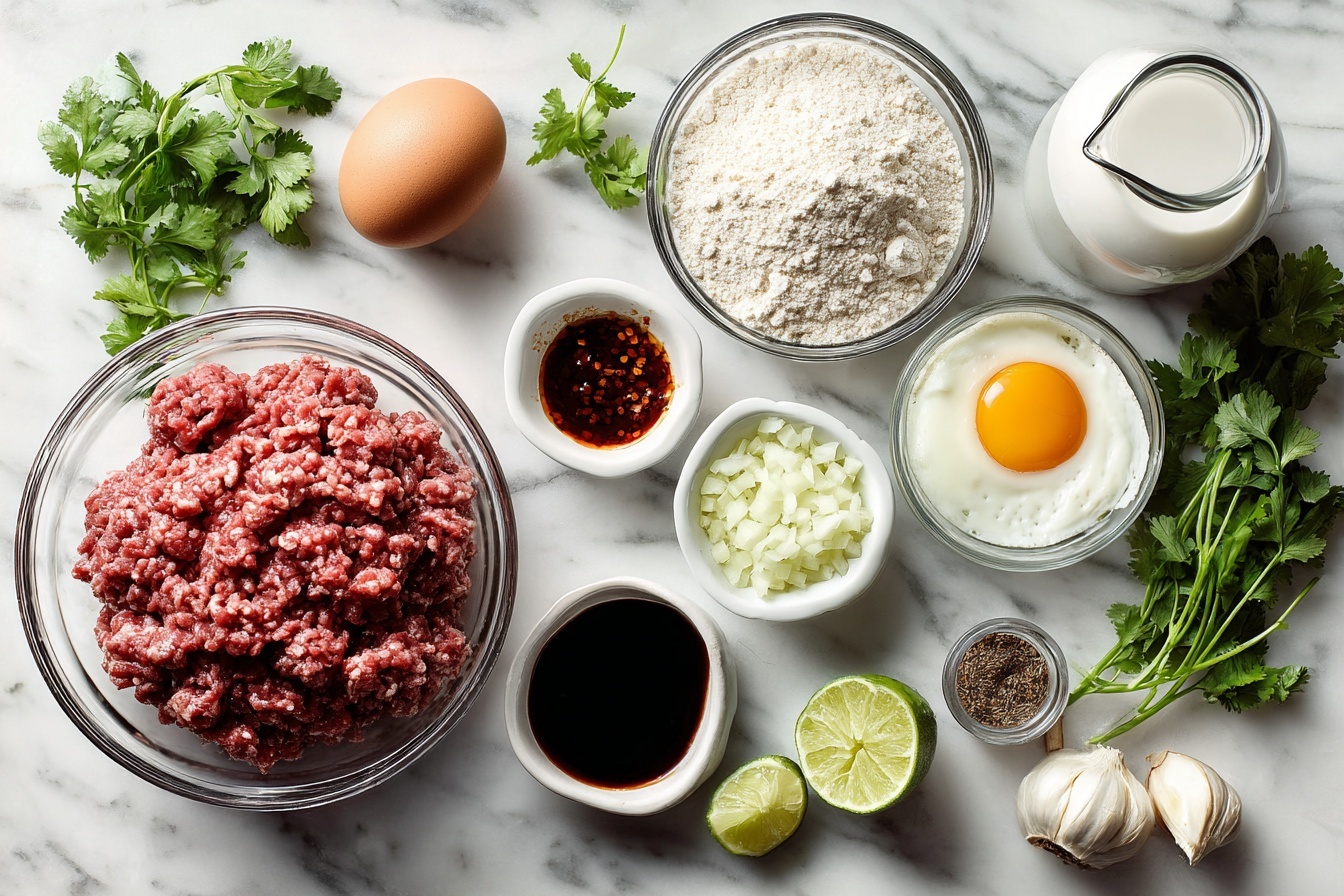 Single white plate presenting a beautifully plated single portion of creamy meatball curry, featuring three tender, perfectly browned meatballs nestled in a rich, velvety orange curry sauce, with subtle swirl patterns revealing the sauce’s luscious texture. The meatballs showcase a slightly coarse interior texture hinting at juicy ground meat and herbs, garnished with a few fresh cilantro leaves for a pop of green color. The close-up 3/4 angled shot captures steam rising softly, placed on a pristine white marble surface. The natural soft directional daylight from a nearby window luxuriously illuminates the glossy sauce and layered flavors, styled as an indulgent gourmet dish ready to savor. REALISTIC STYLE IMAGE| TAGS: High-end food photography, clean composition, dramatic lighting, luxurious, elegant, mouth-watering, indulgent, gourmet | CAMERA: Nikon Z7 | FOCAL LENGTH: 50mm | SHOT TYPE: Close-up | COMPOSITION: 3/4 angle | LIGHTING: Soft directional light | PRODUCTION: Food Stylist | TIME: Daytime I LOCATION TYPE: Kitchen near windows --stylize 150 --ar 3:2
