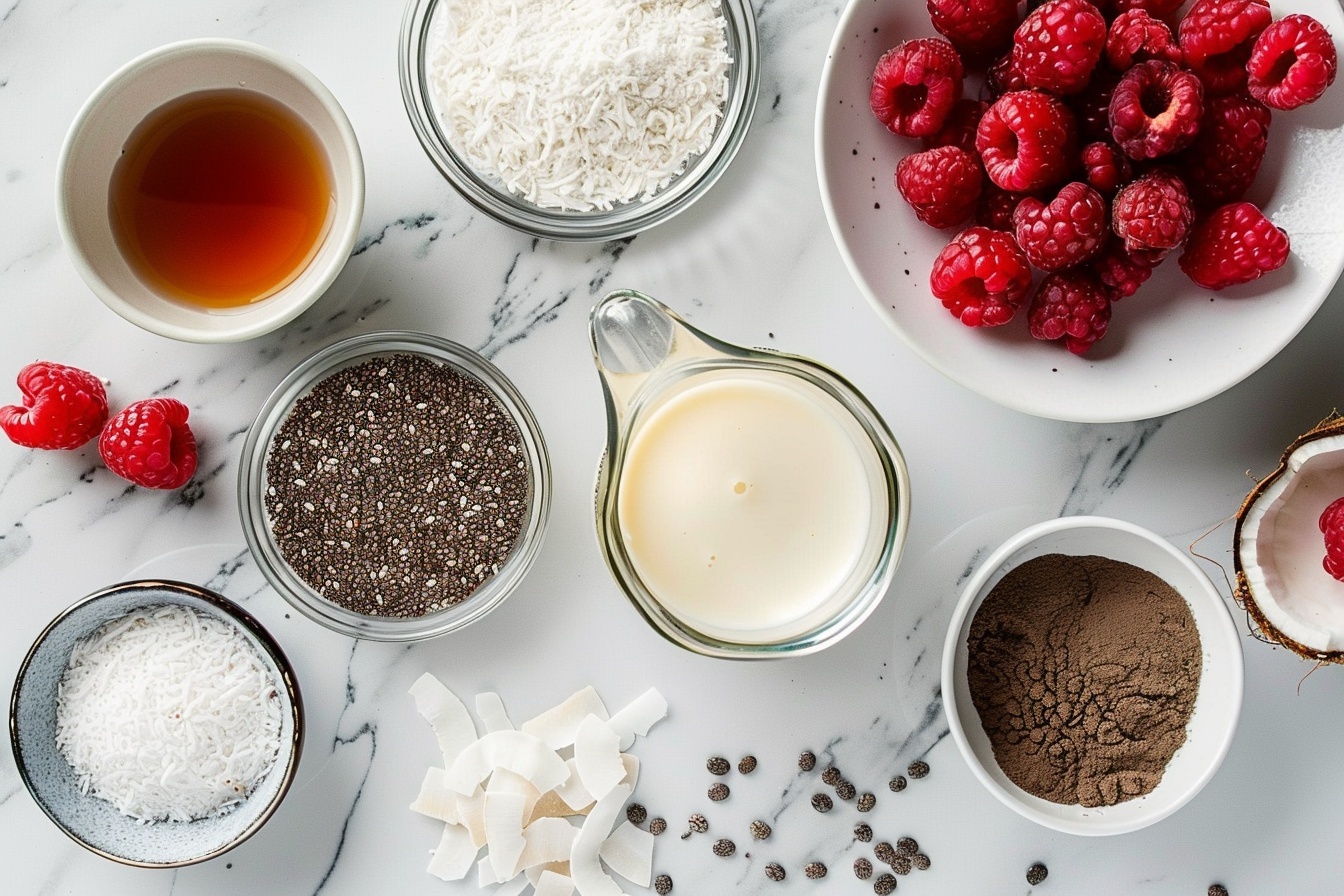 Raspberry Coconut Chia Pudding Recipe - Recipe Image