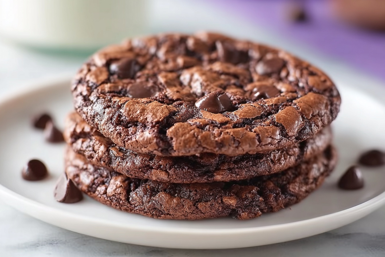Large white oval ceramic serving tray filled with a generous pile of rich, chocolatey brownies cookies, each with a cracked shiny top showcasing their dense, fudgy texture, arranged neatly to highlight their uniform size and decadent appearance, scattered with a few mini chocolate chips around the tray on a white marble countertop, captured in a professional food photography style with soft natural light, emphasizing the mouth-watering indulgence of the whole batch, perfect for a gourmet dessert spread, photographed at a 3/4 angle showing the entire serving tray. REALISTIC STYLE IMAGE| TAGS: High-end food photography, clean composition, dramatic lighting, luxurious, elegant, mouth-watering, indulgent, gourmet | CAMERA: Nikon Z7 | FOCAL LENGTH: 50mm | SHOT TYPE: Close-up | COMPOSITION: 3/4 angle | LIGHTING: Soft directional light | PRODUCTION: Food Stylist | TIME: Daytime I LOCATION TYPE: Kitchen near windows --stylize 150 --ar 3:2