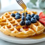 Fluffy & High-Protein Cottage Cheese Waffles Recipe