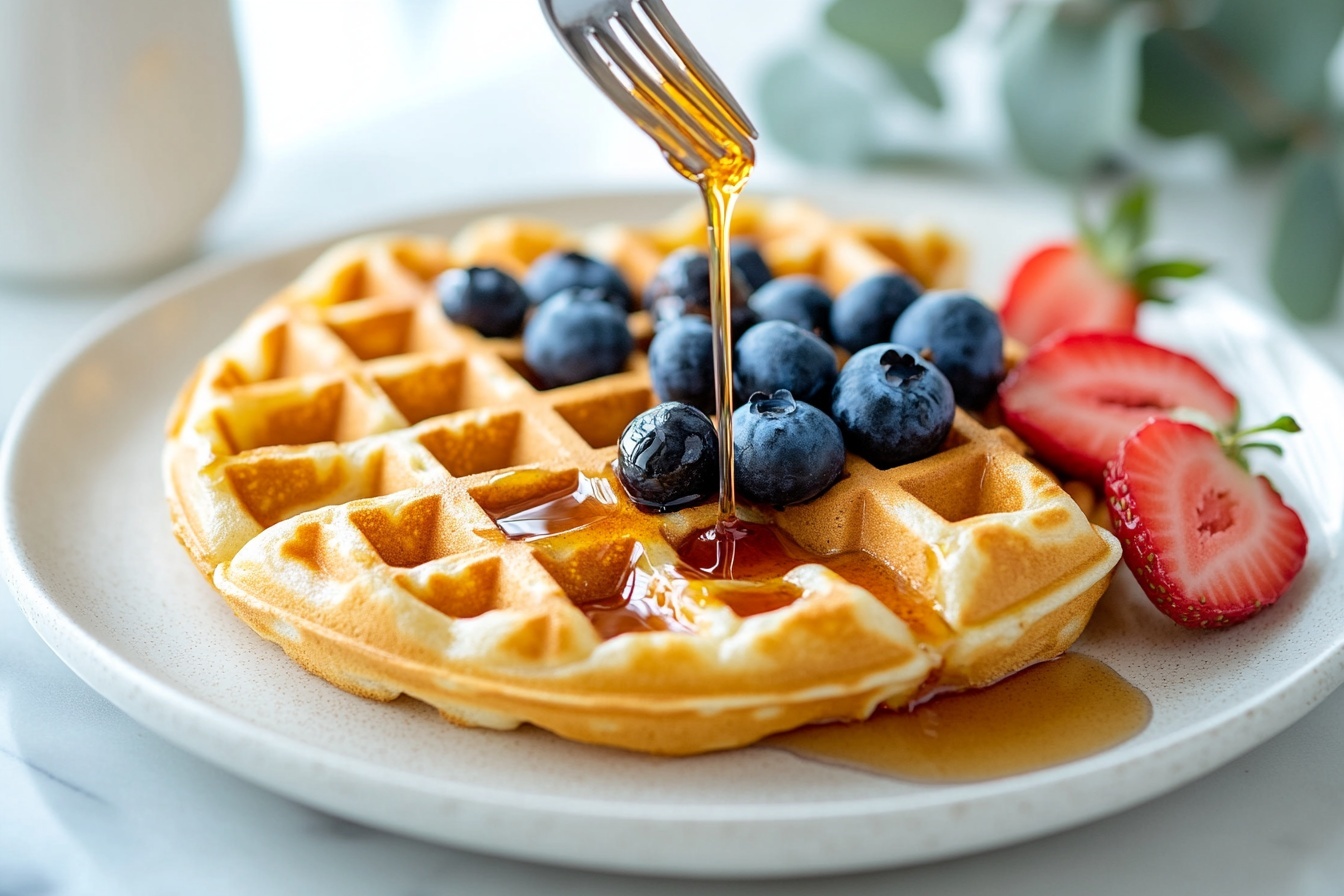 Fluffy & High-Protein Cottage Cheese Waffles Recipe
