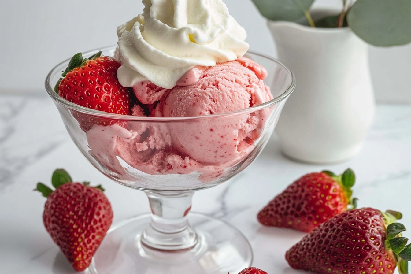 Healthy Strawberry Ice Cream with Ninja Creami Recipe