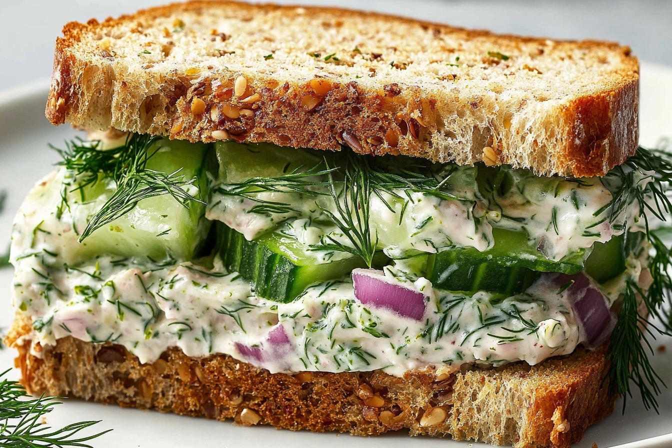 Easy Cucumber Salad Sandwiches Recipe