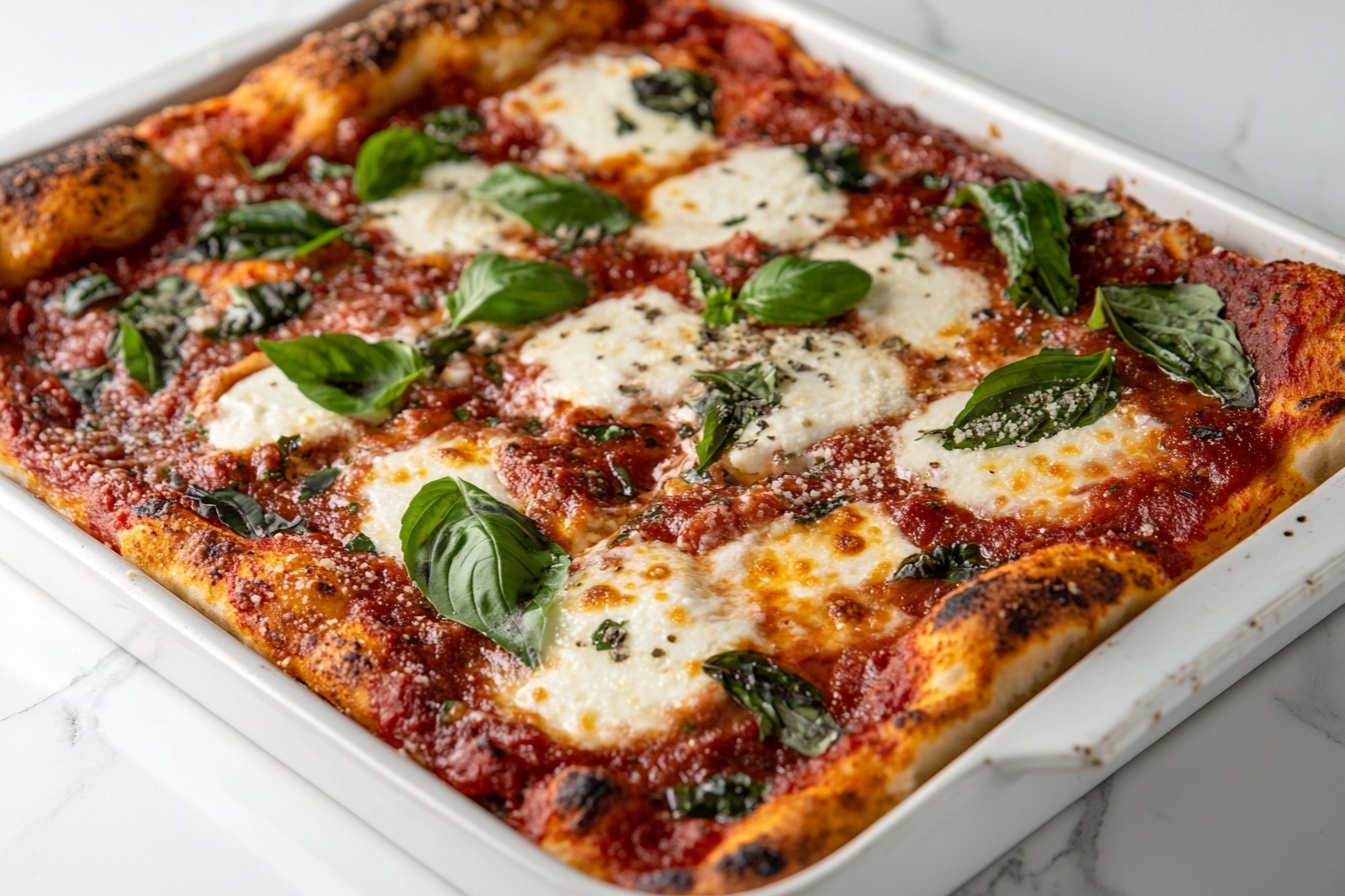 Crispy Detroit-Style Pizza Recipe: Easy Homemade Thick Crust with Gooey Cheese Recipe