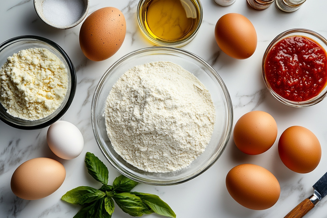 A whole deep-dish Sicilian-style pizza on a white rectangular ceramic serving tray, featuring a thick golden crust generously layered with rich mozzarella cheese beneath a vibrant chunky tomato sauce, sprinkled with fresh basil leaves and a light dusting of grated Parmesan, capturing the full, uncut, complete pizza in a professional 3/4 angle shot on a white marble countertop with natural soft directional lighting, styled to emphasize its indulgent, gourmet appeal. REALISTIC STYLE IMAGE| TAGS: High-end food photography, clean composition, dramatic lighting, luxurious, elegant, mouth-watering, indulgent, gourmet | CAMERA: Nikon Z7 | FOCAL LENGTH: 50mm | SHOT TYPE: Close-up | COMPOSITION: 3/4 angle | LIGHTING: Soft directional light | PRODUCTION: Food Stylist | TIME: Daytime I LOCATION TYPE: Kitchen near windows --stylize 150 --ar 3:2