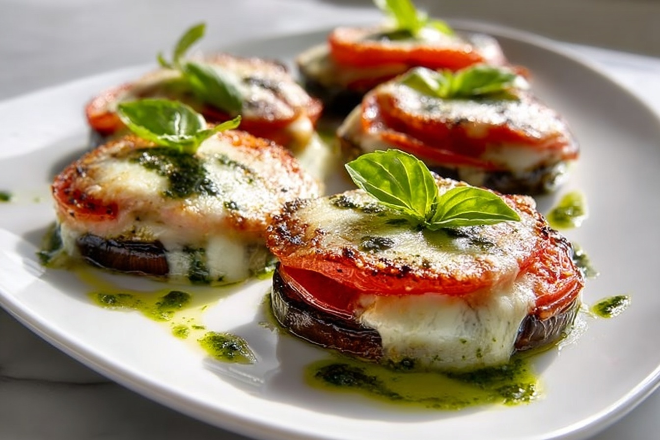 Caprese Mushroom Melts Recipe