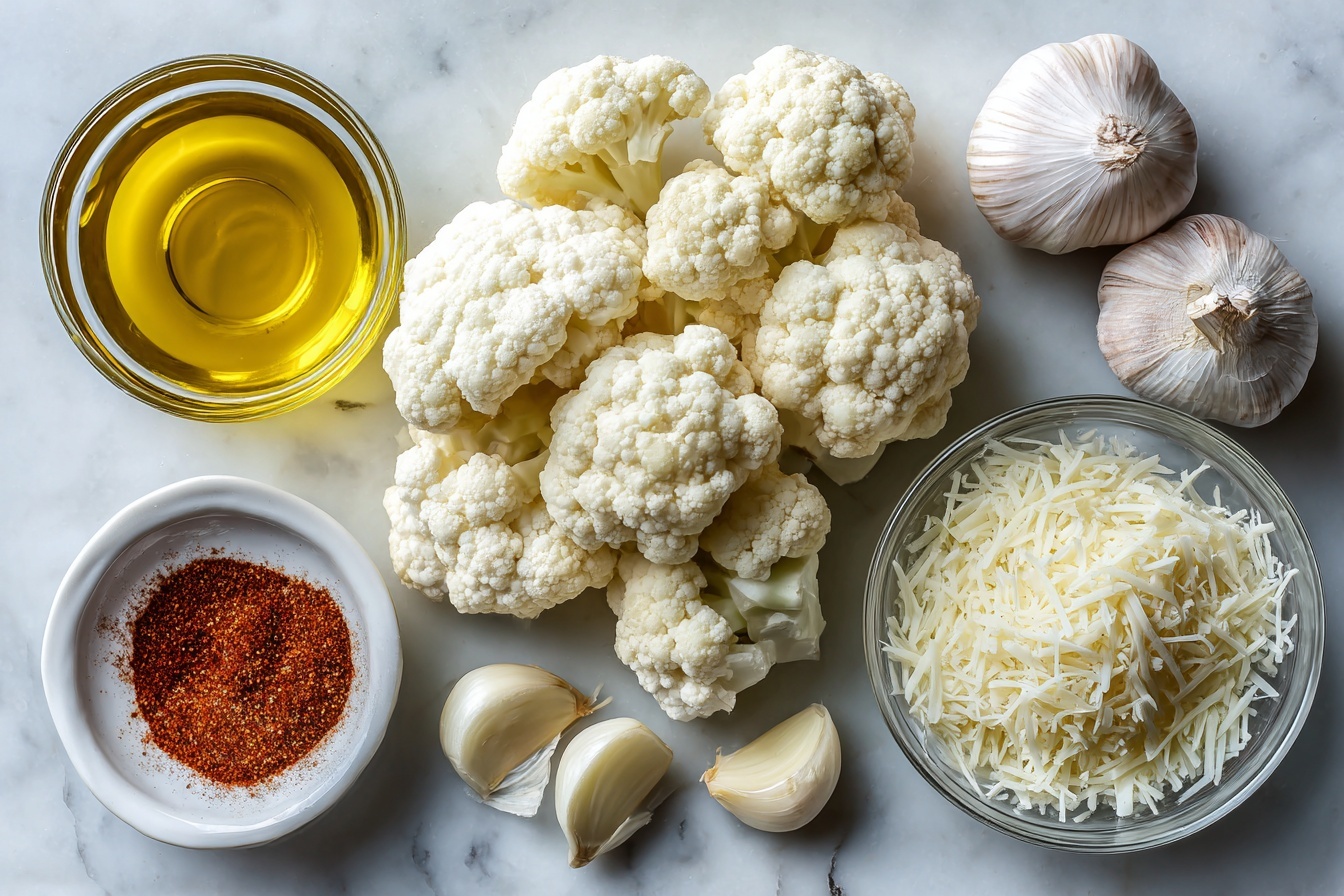 Garlic Parmesan Roasted Cauliflower Recipe 5 Single white plate with a close-up view of a generous portion of roasted cauliflower florets, showing golden-brown crispy edges and tender interior, sprinkled with fresh chopped parsley for garnish, capturing the rustic texture and charred details, set on a white marble surface with natural light highlighting the caramelized surface and herb contrast, styled as a ready-to-eat plated serving from a gourmet food blog REALISTIC STYLE IMAGE| TAGS: High-end food photography, clean composition, dramatic lighting, luxurious, elegant, mouth-watering, indulgent, gourmet | CAMERA: Nikon Z7 | FOCAL LENGTH: 50mm | SHOT TYPE: Close-up | COMPOSITION: 3/4 angle | LIGHTING: Soft directional light | PRODUCTION: Food Stylist | TIME: Daytime I LOCATION TYPE: Kitchen near windows --stylize 150 --ar 3:2