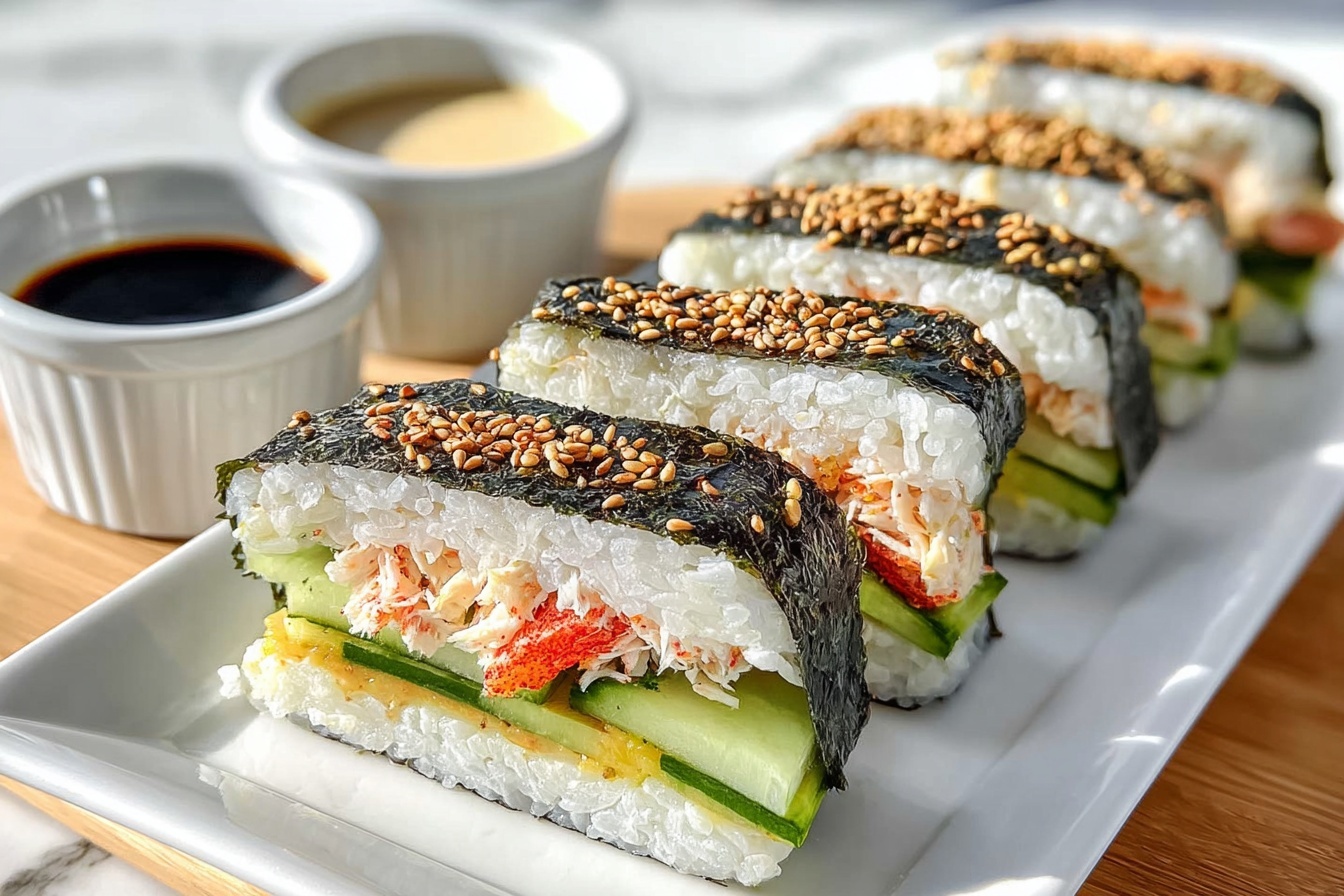 California Roll Rice Paper Sushi Sandwich (Onigirazu) Recipe