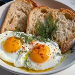 Turkish Eggs (Çılbır) for Breakfast Recipe
