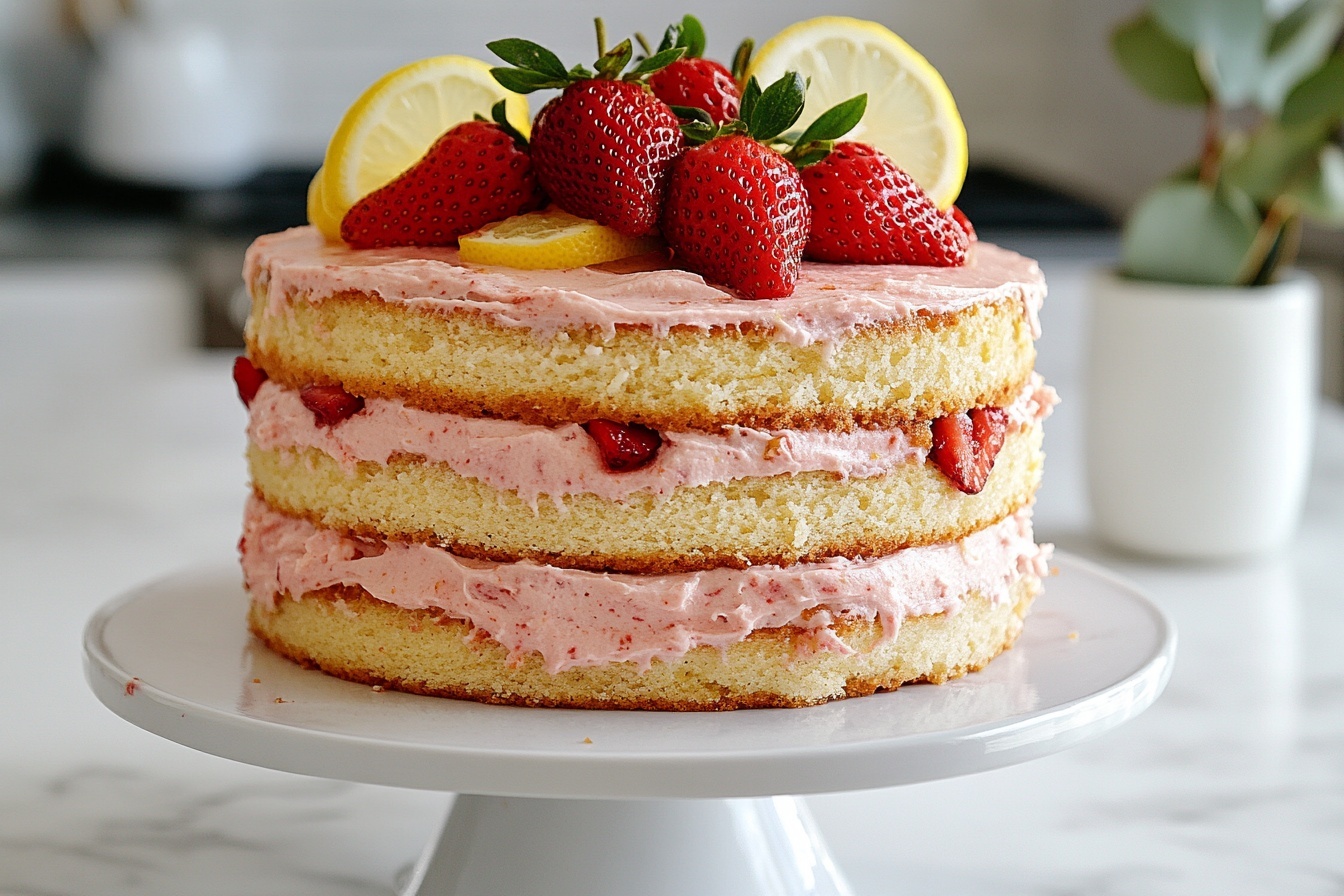 Strawberry Lemon Cake Recipe