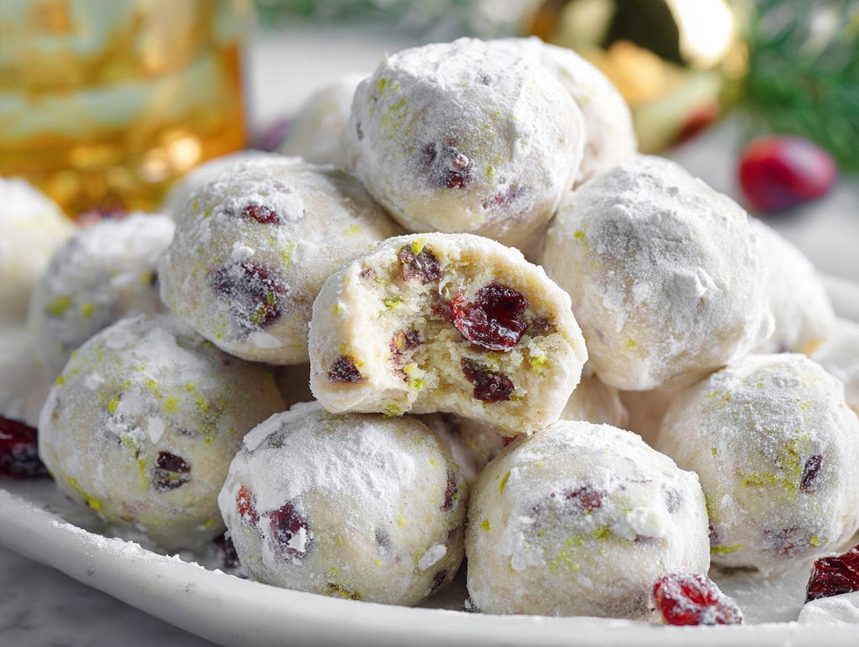 Cranberry Pistachio White Chocolate Truffles Recipe