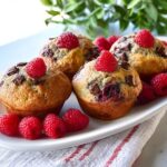 Raspberry, Dark Chocolate Chunk Muffins Recipe