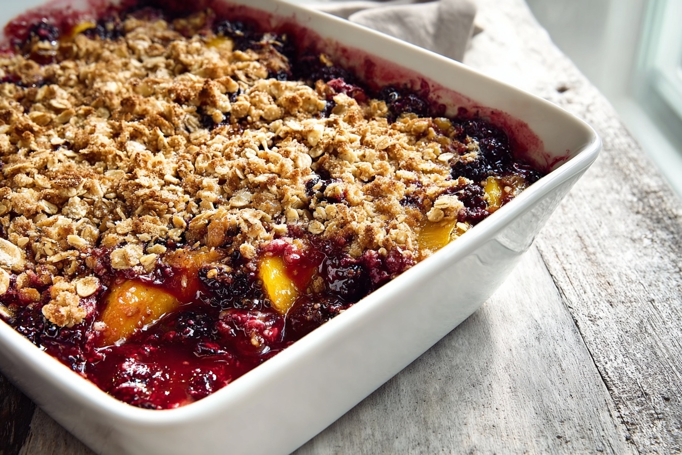 Red Haven Peach & Blueberry Crisp Recipe