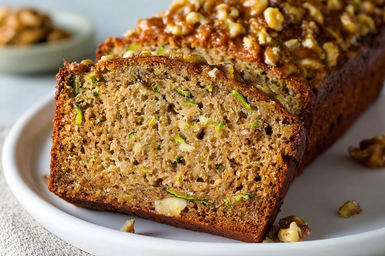 Two whole rectangular loaves of freshly baked banana nut bread, generously topped with golden toasted walnut pieces, placed side by side on a rustic wooden cutting board, the crusts perfectly browned and textured, showcased in their entirety on a white marble kitchen countertop, shot from a 3/4 angle with soft natural light highlighting the moist crumb and crunchy nuts, styled for an elegant and inviting gourmet food presentation, perfect for a premium food magazine hero shot. REALISTIC STYLE IMAGE| TAGS: High-end food photography, clean composition, dramatic lighting, luxurious, elegant, mouth-watering, indulgent, gourmet | CAMERA: Nikon Z7 | FOCAL LENGTH: 50mm | SHOT TYPE: Close-up | COMPOSITION: 3/4 angle | LIGHTING: Soft directional light | PRODUCTION: Food Stylist | TIME: Daytime I LOCATION TYPE: Kitchen near windows --stylize 150 --ar 3:2