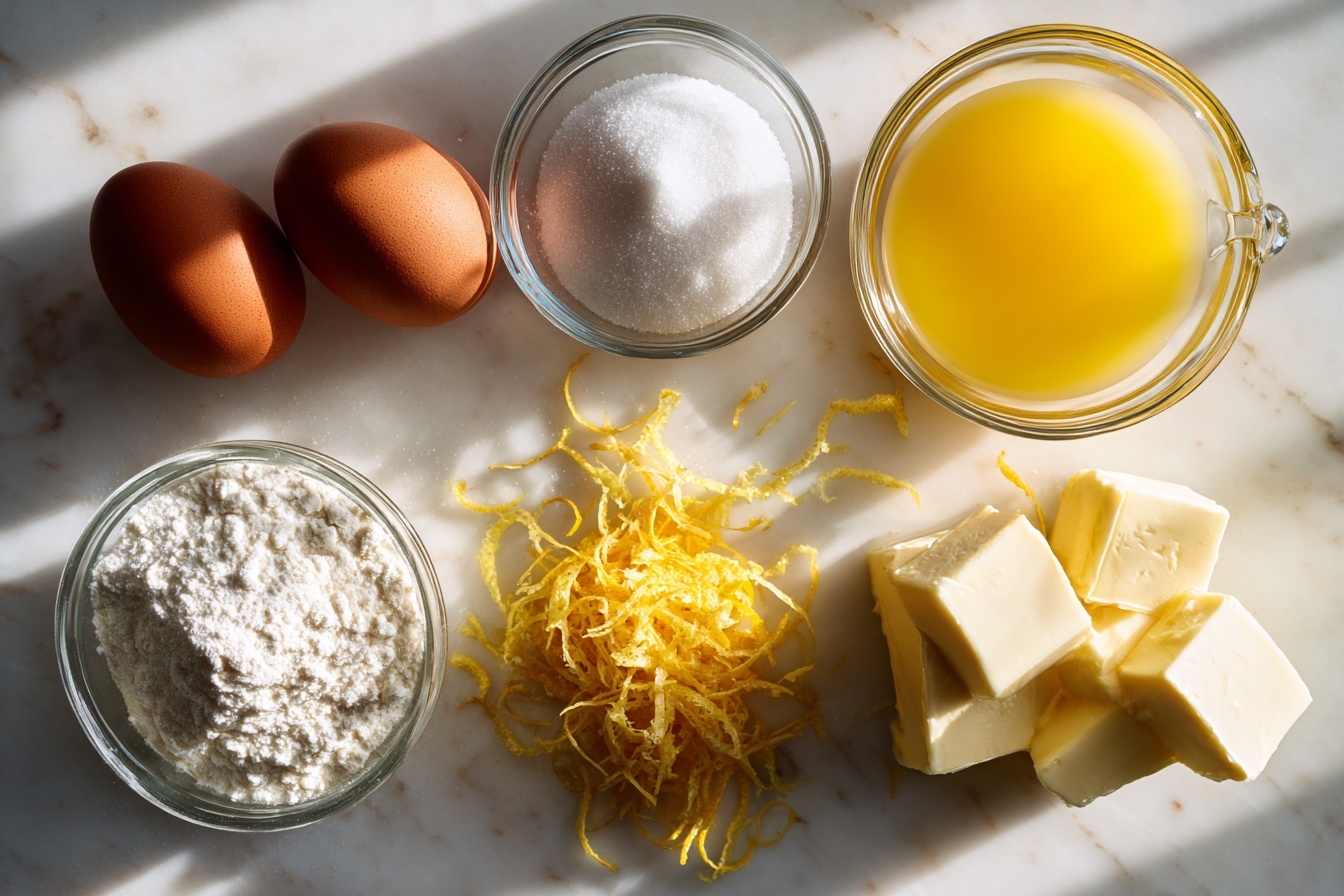 Single white plate holding a single slice of fluffy layered orange curd cake, showcasing the cross-section with two layers of moist cake separated by a thick, glossy vibrant orange curd filling, topped with a smooth, shiny coat of orange curd that elegantly swirls over the edges, close-up view capturing the airy texture of the cake and the creamy citrus filling, placed on a white marble surface, natural soft directional daylight highlighting the luscious, indulgent look, styled as a high-end food blog dessert presentation, realistic style image | TAGS: High-end food photography, clean composition, dramatic lighting, luxurious, elegant, mouth-watering, indulgent, gourmet | CAMERA: Nikon Z7 | FOCAL LENGTH: 50mm | SHOT TYPE: Close-up | COMPOSITION: 3/4 angle | LIGHTING: Soft directional light | PRODUCTION: Food Stylist | TIME: Daytime | LOCATION TYPE: Kitchen near windows --stylize 150 --ar 3:2