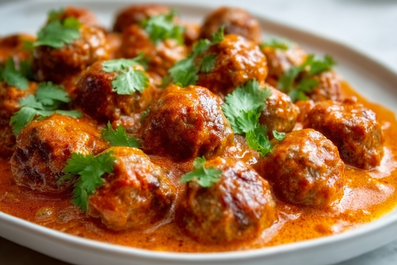Creamy Coconut Curry Meatballs Recipe