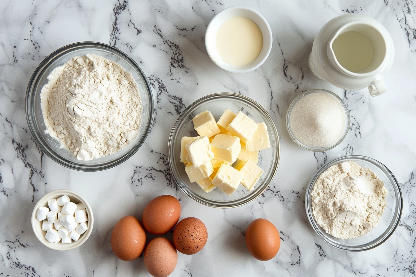 Single white plate showcasing one golden-brown cream horn pastry filled with a generous swirl of smooth, fluffy white cream, close-up 3/4 angle highlighting the flaky, crisp layers of the puff pastry and the rich, velvety interior filling, with subtle shadows adding depth and texture, set on a white marble surface with soft natural light creating an inviting and indulgent plated serving presentation, styled by a professional food stylist for a high-end food blog. REALISTIC STYLE IMAGE| TAGS: High-end food photography, clean composition, dramatic lighting, luxurious, elegant, mouth-watering, indulgent, gourmet | CAMERA: Nikon Z7 | FOCAL LENGTH: 50mm | SHOT TYPE: Close-up | COMPOSITION: 3/4 angle | LIGHTING: Soft directional light | PRODUCTION: Food Stylist | TIME: Daytime I LOCATION TYPE: Kitchen near windows --stylize 150 --ar 3:2