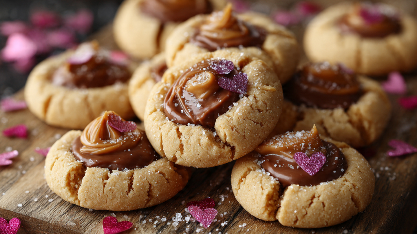 Valentine Peanut Butter Blossoms Recipe
