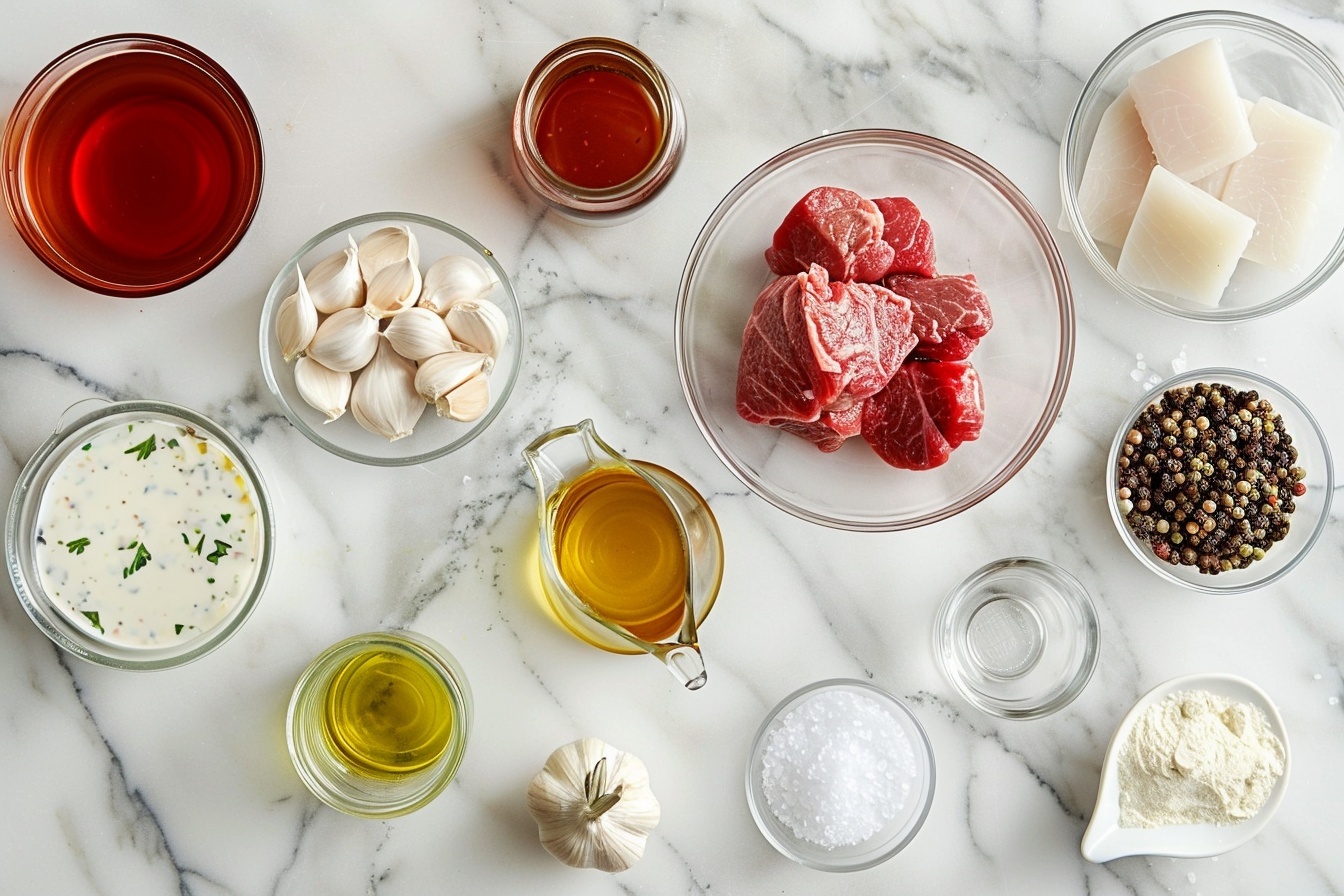 Green Peppercorn Pan Sauce Recipe 4 A large white ceramic plate showcasing a whole perfectly cooked grilled steak, generously topped with creamy peppercorn sauce infused with vibrant green peppercorns, accompanied by a heap of fresh sautéed green beans with a glossy finish, all arranged in an elegant, restaurant-quality presentation. The entire dish is captured at a 3/4 angle on a pristine white marble kitchen countertop, bathed in soft natural directional light that highlights the rich textures and succulent details, styled by a professional food stylist to evoke a gourmet, indulgent dining experience. REALISTIC STYLE IMAGE| TAGS: High-end food photography, clean composition, dramatic lighting, luxurious, elegant, mouth-watering, indulgent, gourmet | CAMERA: Nikon Z7 | FOCAL LENGTH: 50mm | SHOT TYPE: Close-up | COMPOSITION: 3/4 angle | LIGHTING: Soft directional light | PRODUCTION: Food Stylist | TIME: Daytime I LOCATION TYPE: Kitchen near windows --stylize 150 --ar 4:5