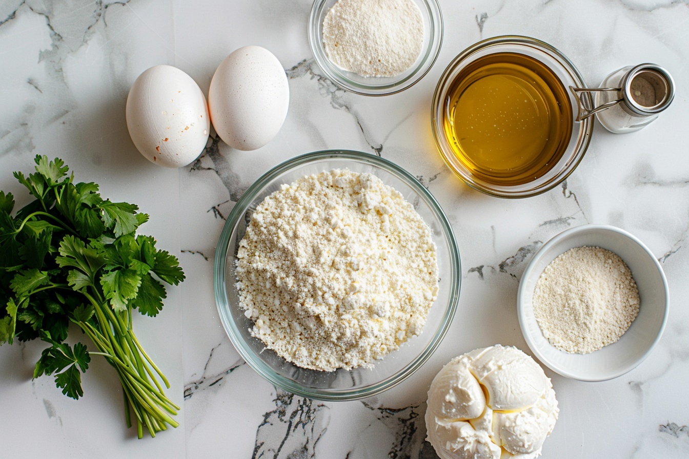 A single golden-brown fried cheese ball sliced open on a pristine white plate, revealing its creamy, melted cheese interior oozing slightly, vibrant orange spicy sauce drizzled artfully on top alongside a light drizzle of creamy white sauce, fresh green cilantro leaves delicately scattered over the cheese ball and plate, all set against a white marble background in soft natural daylight, close-up shot emphasizing the crispy crumb coating and smooth, rich cheese inside, styled as an elegant plated appetizer ready to be enjoyed. REALISTIC STYLE IMAGE| TAGS: High-end food photography, clean composition, dramatic lighting, luxurious, elegant, mouth-watering, indulgent, gourmet | CAMERA: Nikon Z7 | FOCAL LENGTH: 50mm | SHOT TYPE: Close-up | COMPOSITION: 3/4 angle | LIGHTING: Soft directional light | PRODUCTION: Food Stylist | TIME: Daytime I LOCATION TYPE: Kitchen near windows --stylize 150  --ar 4:5