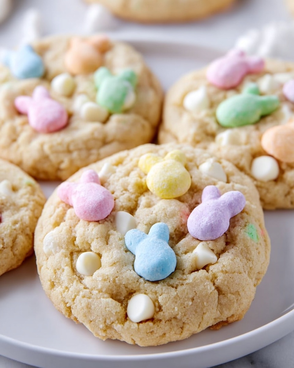 A large white oval ceramic serving tray filled with a fresh batch of soft sugar cookies decorated with pastel-colored candy pieces shaped like bunny heads and ears in yellow, pink, green, blue, and purple tones, each cookie showcasing a charming festive design, arranged neatly to display a generous assortment, photographed in a 3/4 angle close-up view on a white marble kitchen countertop with natural daylight illuminating the scene, styled to highlight the cookies' delicate texture and cheerful decoration, evoking a warm and inviting springtime or Easter atmosphere. REALISTIC STYLE IMAGE| TAGS: High-end food photography, clean composition, dramatic lighting, luxurious, elegant, mouth-watering, indulgent, gourmet | CAMERA: Nikon Z7 | FOCAL LENGTH: 50mm | SHOT TYPE: Close-up | COMPOSITION: 3/4 angle | LIGHTING: Soft directional light | PRODUCTION: Food Stylist | TIME: Daytime I LOCATION TYPE: Kitchen near windows --stylize 150 --ar 4:5