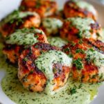 Salmon Balls with Creamy Avocado Cilantro Sauce Recipe