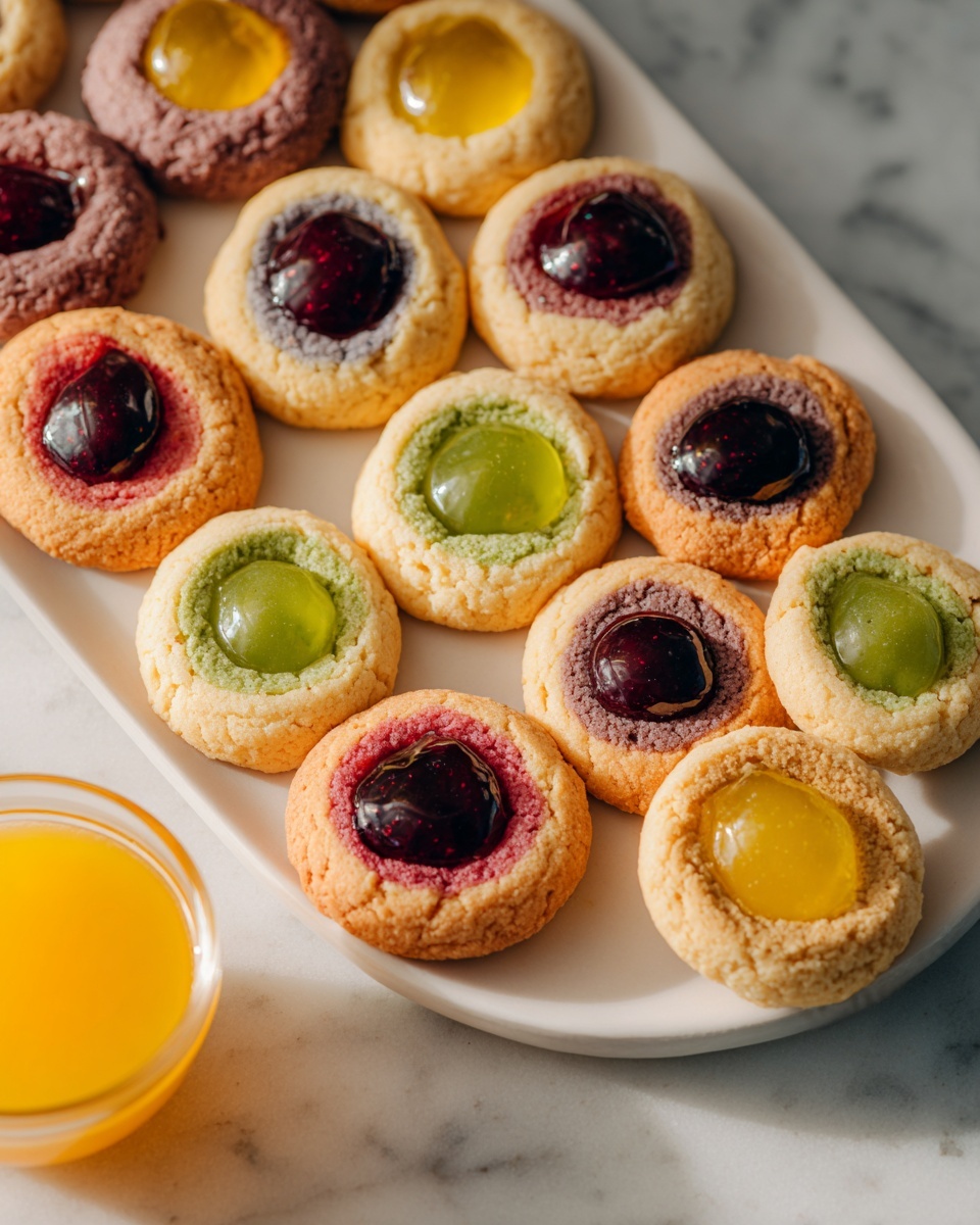 Fruity Thumbprint Cookies with Lemon or Lime Curd Recipe