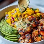 Shrimp and Avocado Bowls with Mango Salsa & Lime-Chili Sauce Recipe