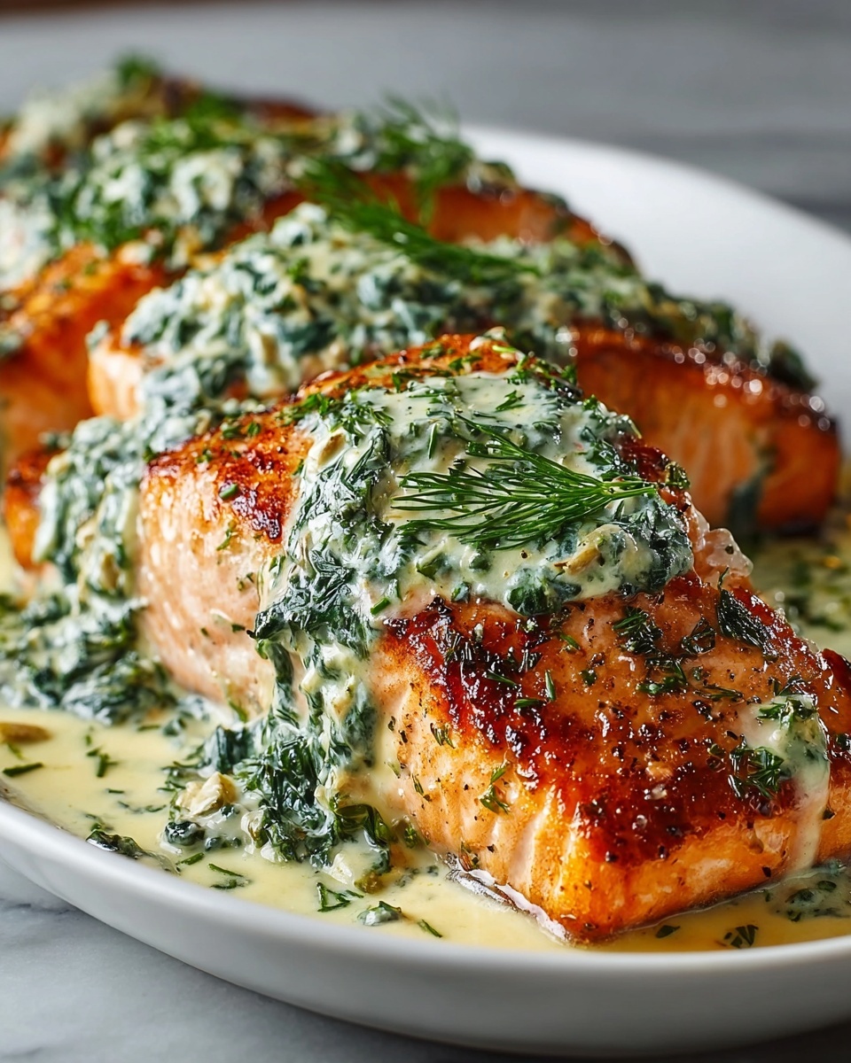 Deliciously Irresistible Stuffed Salmon with Cream Cheese & Spinach Recipe