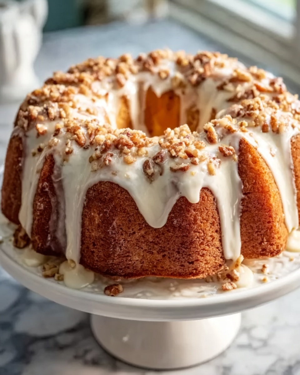 Carrot Bundt Cake with Cream Cheese Glaze Recipe