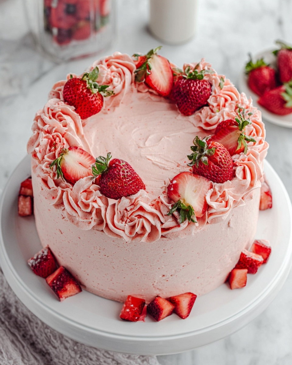 Gluten-Free Strawberry Cake with Dairy-Free Strawberry Buttercream Recipe
