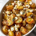 Roasted Potatoes with Baked Feta and Garlic Recipe