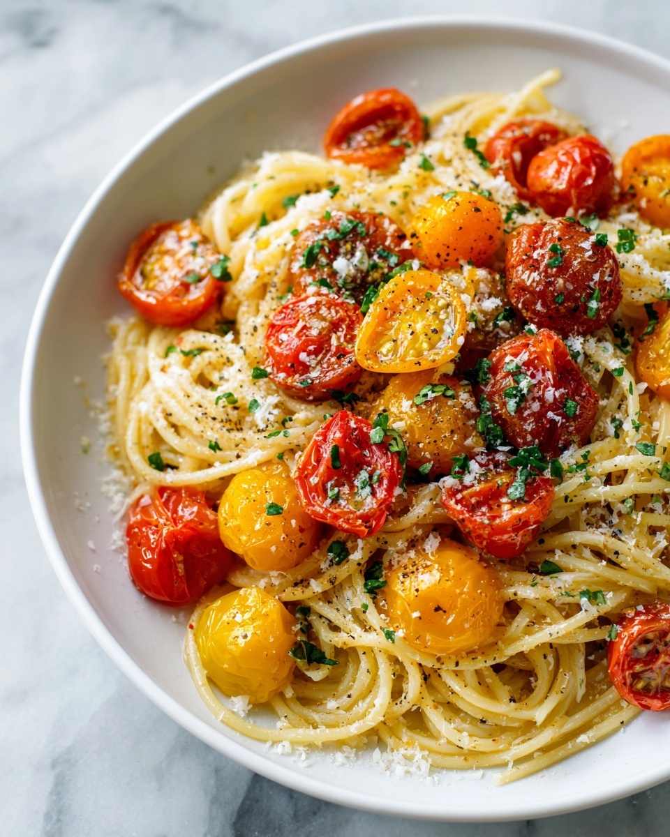Large white ceramic mixing bowl filled with a vibrant heirloom cherry tomato salad, showcasing a colorful medley of red, yellow, and orange tomatoes halved and tossed with fresh green basil leaves and a light herb vinaigrette dressing, the entire bowl displayed on a white marble kitchen countertop with natural daylight highlighting the freshness and vivid colors, styled professionally to convey a gourmet, fresh farm-to-table feel, perfect for a food magazine hero shot. REALISTIC STYLE IMAGE| TAGS: High-end food photography, clean composition, dramatic lighting, luxurious, elegant, mouth-watering, indulgent, gourmet | CAMERA: Nikon Z7 | FOCAL LENGTH: 50mm | SHOT TYPE: Close-up | COMPOSITION: 3/4 angle | LIGHTING: Soft directional light | PRODUCTION: Food Stylist | TIME: Daytime I LOCATION TYPE: Kitchen near windows --stylize 150 --ar 4:5
