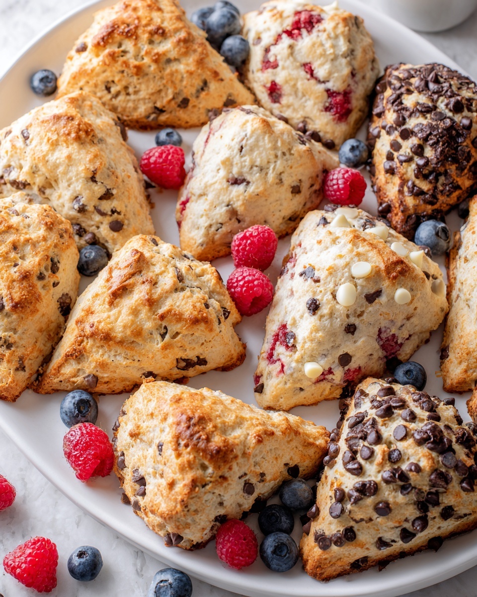 Chocolate and Fruit Scones with Flaky Layers Recipe