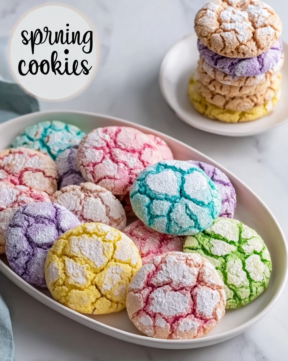 Spring Colorful Crinkle Cookies Recipe