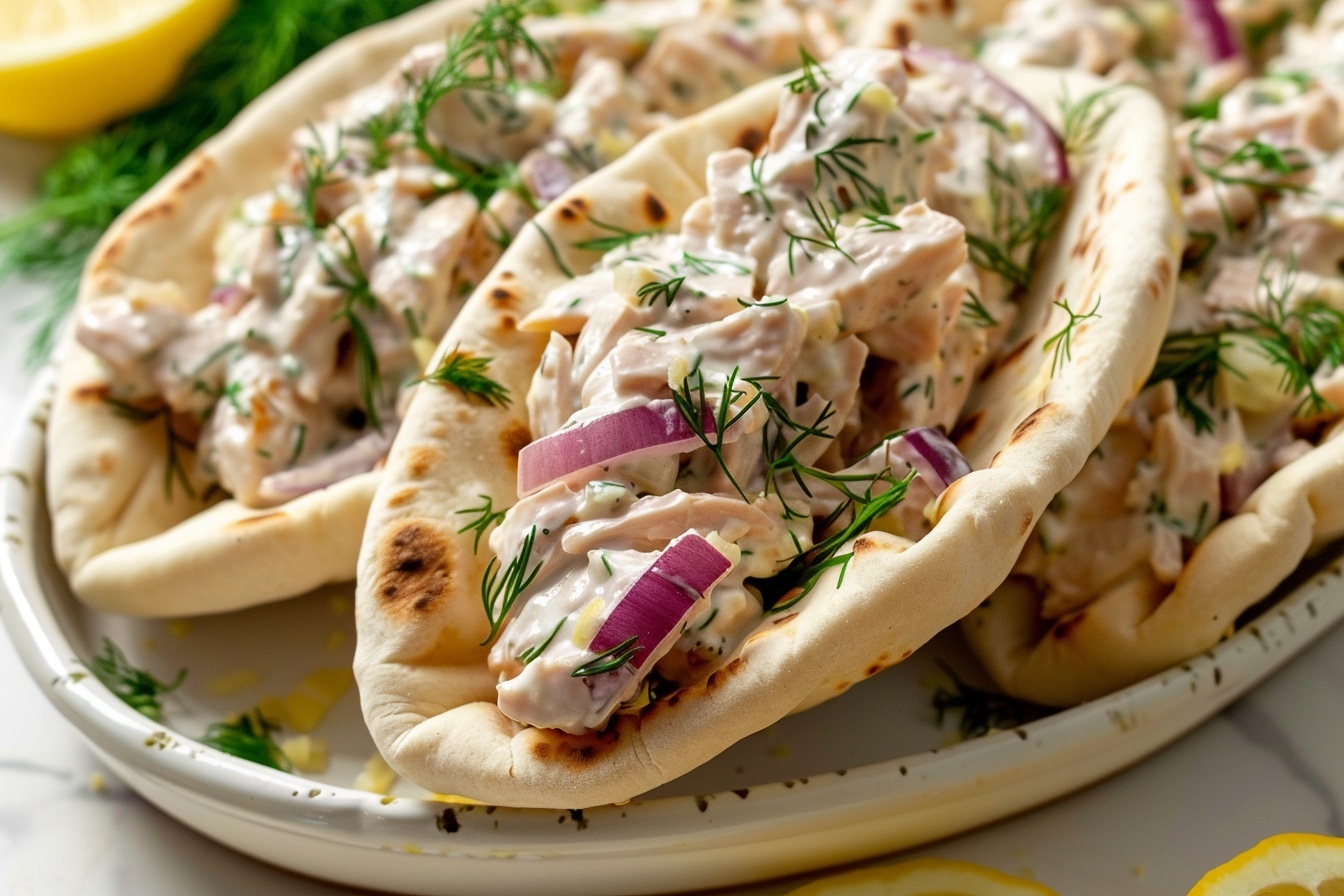 Tzatziki Chicken Salad with Olives, Feta, and Dill Recipe