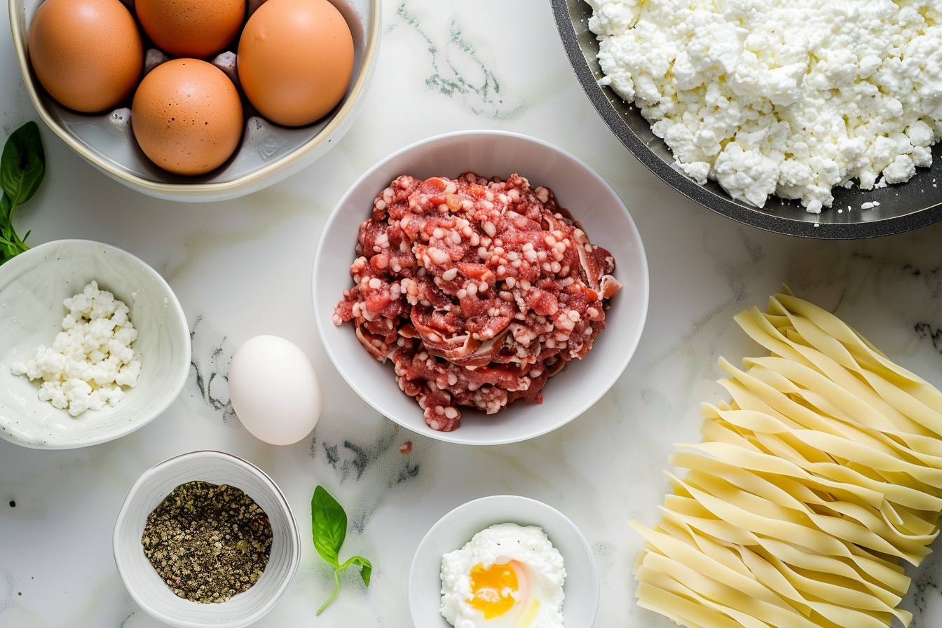 Single white plate featuring a generous plated portion of classic lasagna, showing distinct layers of tender pasta sheets, rich, hearty ground beef ragù, creamy béchamel sauce, and melted golden mozzarella cheese with a light sprinkling of fresh chopped parsley on top, close-up shot capturing the luscious, textured interior with a slight melt and bubbling cheese edges, natural light highlighting the depth and indulgence of the layers, set on white marble surface, styled for an elegant and mouth-watering presentation. REALISTIC STYLE IMAGE| TAGS: High-end food photography, clean composition, dramatic lighting, luxurious, elegant, mouth-watering, indulgent, gourmet | CAMERA: Nikon Z7 | FOCAL LENGTH: 50mm | SHOT TYPE: Close-up | COMPOSITION: 3/4 angle | LIGHTING: Soft directional light | PRODUCTION: Food Stylist | TIME: Daytime I LOCATION TYPE: Kitchen near windows --stylize 150  --ar 4:5